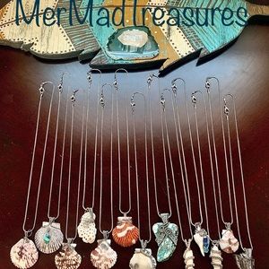 Seashell and stone necklaces